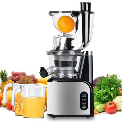 China Low Noise Level Less Than Best 65db MSF Vertical Slow Masticating Juicer Stainless Steel Fruit Juicer Housing Juicer for sale