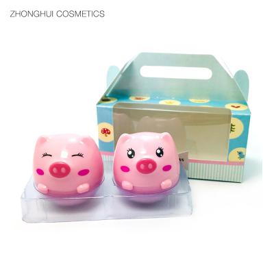 China Moisturizing ZHN3093 cute pig animal shaped moisturizing lipbalm natural lip balm private label kids makeup kit long lasting lipbalm for sale