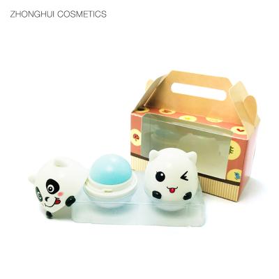 China Moisturizing ZHN3094 cute animal shaped moisturizing lipbalm organic lipstick kids eco-friendly makeup kit professional lip balm for sale