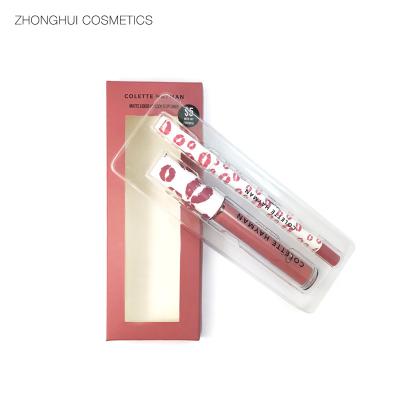 China ZHN3105 Waterproof Low MOQ Make Up High Quality Waterproof Matte Liquid Lipstick Lip Liner Lip Liner Makeup and Pencil Kit Lip Gloss for sale