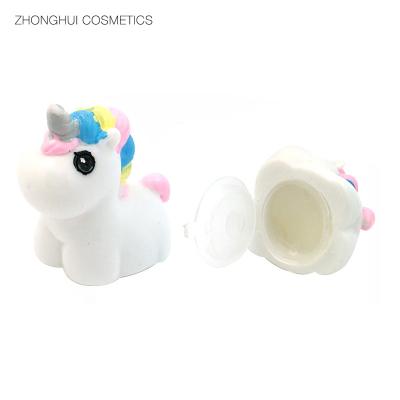 China CCN36095 children's waterproof wholesale makeup unicorn shaped lipbalm container private label for sale