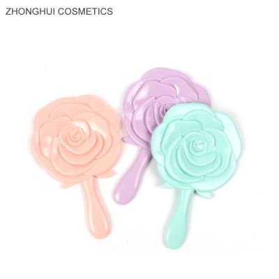 China CMN1708 Child's Lighted Hand Mirrors Handheld Travel Makeup Mirror Flower Cosmetic Mirror With Handle for sale