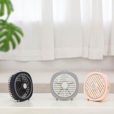 China New Arrival 3 Modes Wind Light New Arrival 3 Modes Easy Carry Portable Usb Charging Led Fan Night Light Mini Desktop Usb Night Light for sale