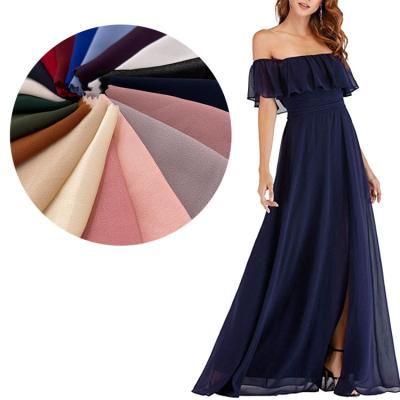 China Fashionable Polyester Crease Shrink-Resistant Cloth Woven Crepe Chiffon Chiffon Fabric For Summer Dress Fabric for sale