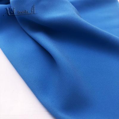 China Shrink-resistant 100% white polyester eco-friendly chiffon recycle fabric for dress or garments for sale