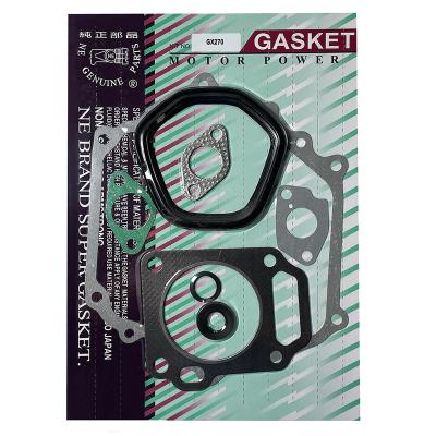 China Factory Price Best Cylinder Motorcycle Machinery Engine Full Overhaul Kit Top GX270 Machinery Engine Parts Gasoline Gasket Set for sale