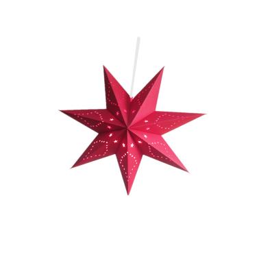 China China New Arrival 45cm 3D Seven Pointed Christmas Star Hanging Paper Star Pendant For Christmas Decor for sale