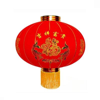 China China New Year Waterproof Red Chinese Traditional Silk Lantern Outside Spring Festival Red Lantern for sale