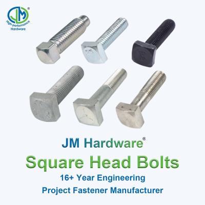 China JM Brand Stainless Steel Carbon Steel Square Bolts And Nuts Main Supplier for sale