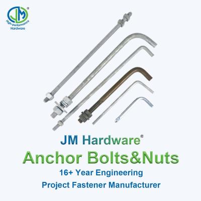 China Stainless Steel Anchor Bolts Galvanized Anchor Bolts And Nuts For Foundation Construction for sale