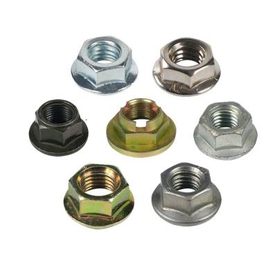 China Yellow Galvanized Heavy Industry JM Class 4.8 Brand Hex Flange Nut for sale