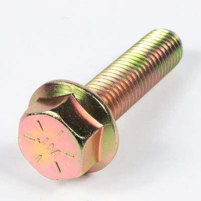 China Yellow Galvanized Stainless Steel JM Brand DIN6914 Carbon Steel Hex Flange Bolt for sale