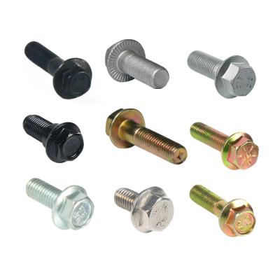 China With High Quality Hex M8 Flange Bolt And Nut Class 8.8 Stainless Steel JM Brand Bolts DIN6921 / Without Serration for sale