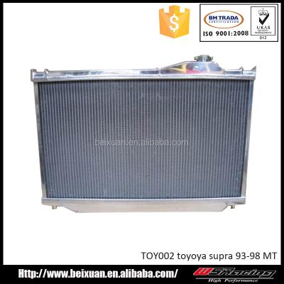 China For TOYOTA SUPRA TURBO 93-98 MANUAL 2jz aluminum radiator for toyota TURBO 93-98 Supra 2jz radiator for sale