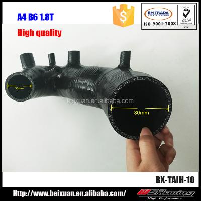 China For VW B6 Audi A4 1.8T K04 turbo with 2 Intake For VW Passat Audi A4 B6 1.8T K04 Silicone Turbo Intake Intake Pipe for sale