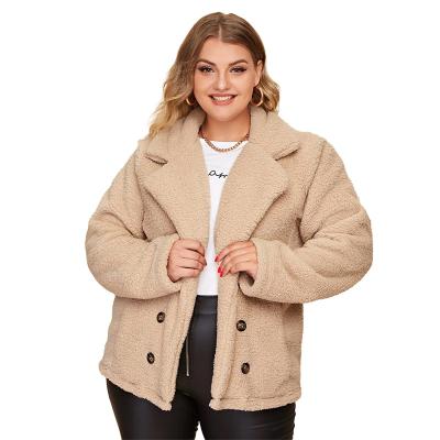 China cwt54 Anti-wrinkle lambswool coat for lady with cross lapels oversized long sleeve casual women overcoat for sale