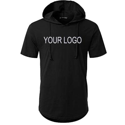 China Breathable Wholesale Bulk Short Sleeve Cotton And Polyester Terry Mens Fitness Hoodie for sale