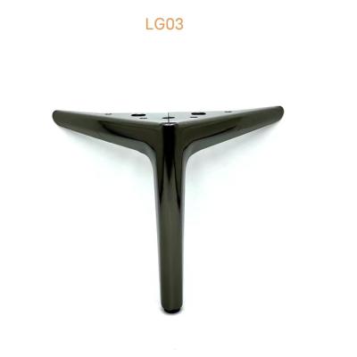 China Modern Classic Metal Furniture Legs Sofa Legs Gold Black Color Chrome Modern Legs For Bed Sofa for sale