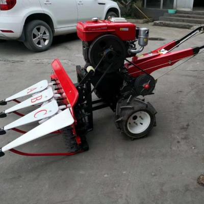 China Construction material stores walk behind tractor mini soybean harvester wheat and rice harvester for sale