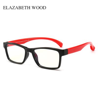 China Fashion Anti Silicone Computer Material Blue Light Glasses Frame For Kids for sale