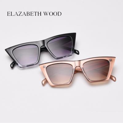 China Wholesale Custom Eyewear Glsses Desiner Vintage Shading Cat Eye Ladies Polarized Oversized Sunglasses For Women for sale