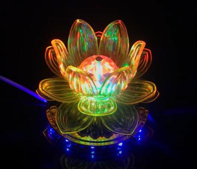 China Automatic Rotating Lotus Magic Ball Light Disco Stage Decoration Ramadan Muslim Lamp for Christmas Party KTV Disco for sale