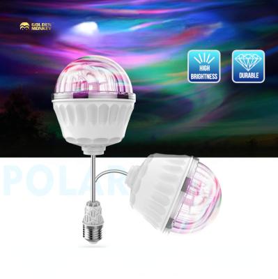 China Festival Celebration Led Music Polar Light Atmosphere Aurora Led Night Light Projector RGB Sound Control Led Stage Music Bulb Party Light for sale