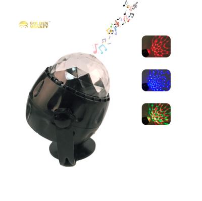 China USB Disco Ball KTV Festival Party Music USB Hotel RGB Tooth Head Moving Light Blue Speaker Bulb Crystal Magic Lamp Led Stage Light for sale