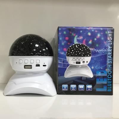 China Night Starry Night Starry Light Morden Atmosphere Star Projector Sky USB Rechargeable Rechargeable Led Tooth Speaker Bulb Led Music Light for sale