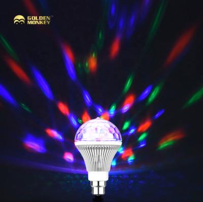 China Colorful Rotating Christmas Disco Bulb E27 3w DJ Light Crystal Magic Ball Rgb Led Stage Bulb For Xmas Xmas Party Efficient Lamp for sale