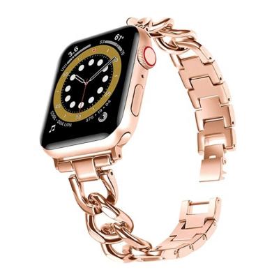 China Stainless Steel Women 16mm Metal Band Width Watch Stainless Steel Band For Apple Watch 7 Series Se 6 5 4 3 2 1 for sale