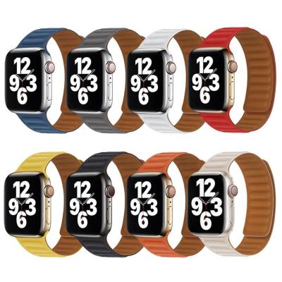 China 38mm 40mm 42mm 44mm 45mm Rubber Charms Sport Band Silicone Rubber Magnetic Smart Watch Straps For Apple Watch Series 7 6 for sale