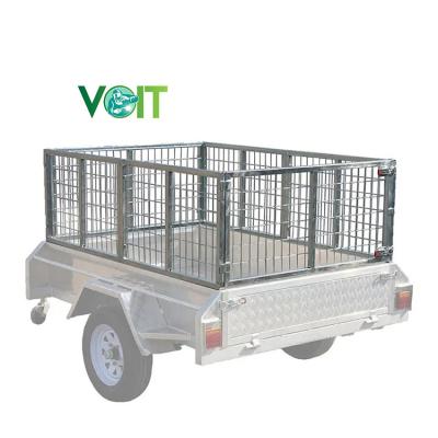 China OEM ODM Detachable Durable Industrial Agriculture Transport Foldable Metal Box Cage Trailer for sale