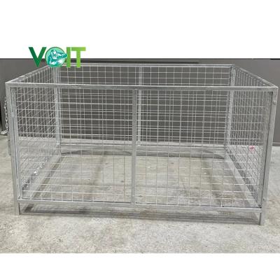 China Customized Detachable Durable Galvanized Industrial Welded Heavy Duty Removable Wire Mesh Cage Trailer for sale