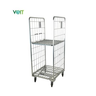 China Detachable Adjustable Shelf SEATS 2 Side Nesting A Frame Removable Transport Cargo Wire Roll Container for sale