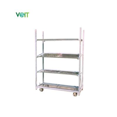 China Wholesale Detachable Height Greenhouse Transport Garden Storage Wire Mesh Flower Carts For Sale for sale