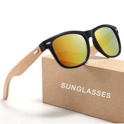 China 2023 square logo square new custom made PC lens sunglasses cheap bamboo sunglasses men women wood sunglasses for sale