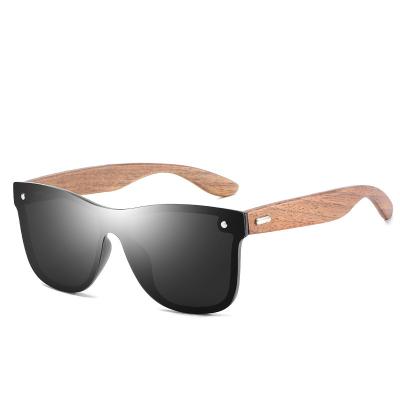 China Square Women Men's Fashion Wooden Sunglasses Polarized Lens Luxury Natural Bamboo Sunglasses for sale