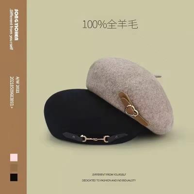 China Hot Sale Picture Fashion Women Fedora Hat Lady Warm Wool Felt Gray Camel Unisex Customized Ribbon Red Black Logo Plain Accessory Pattern for sale