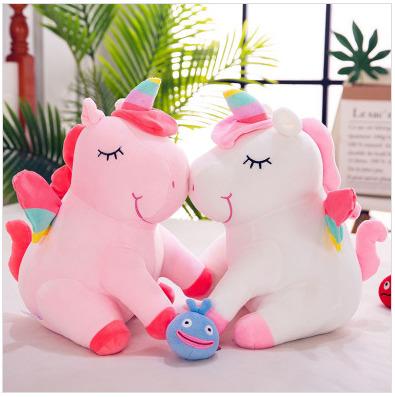 China White Cotton Logo Time Color Material Lovely Plush Pillow Wholesale Hot Top Fashion Factory Rank Sale Gift Unicorn Toys Item Play Dolls for sale