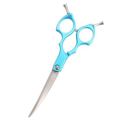 China Sustainable SHIMAMO 6Inch High Quality Curved Dog Grooming Shears Japan 440C Pet Shears Curved Blade for sale