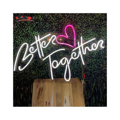 China Cheap Cost Effective Neon Sign Cool Neon Sign Holiday Decoration Christmas Together Upgrade Custom Neon Lights for sale