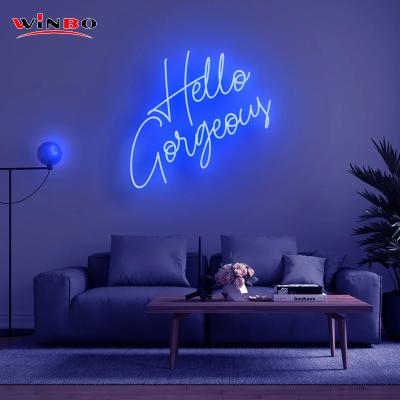 China event & Party Winbo 6*12mm 8*16mm LED Neon Lighted Logo Acrylic Wing Love Wedding Custom Neon Signs Express Lights For Home Bar for sale