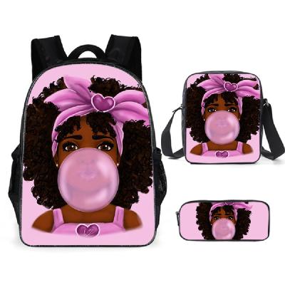 China Other Hot Sale Wholesale 3 Piece School Bags Primary School Backpack 3 In 1 For Girls for sale