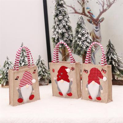 China Christmas Bag Free Sample & Decor 2023 Free Shipping Santa Sacks Candy Handles Drawstring Gift Bag Christmas Decorations Christmas Tree Ornament for sale