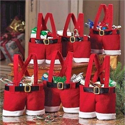 China Free Shipping Hot Sale Cloth Christmas Gift Bag Christmas Sack Wedding Candy Bag Presents Decorations For Home Gift Xmas New Year for sale