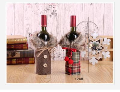 China Hot Selling Xmas Santa Bag New Year Xmas Gift Xmas Wine Bottle Dust Cover Cloth Free Sample Xmas Gift Bag Holder for sale