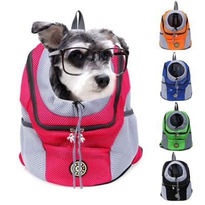 China Free Shipping Other Dog Carrier Bag Outdoor Dog Front Bag Mesh Backpack New Double Shoulder Portable Travel Backpack for sale