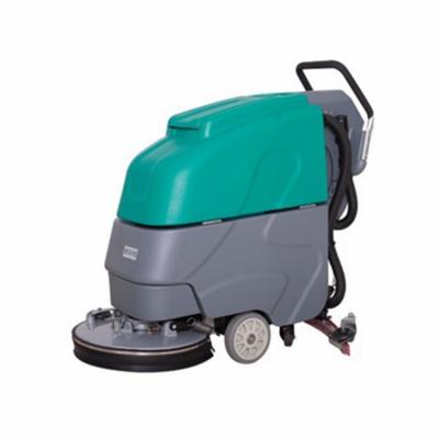 China Hotels Cleaning Equipment Walk Behind Floor Type Battery Operated Scrubber for sale