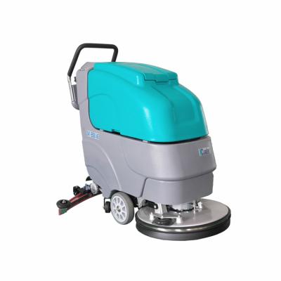 China Low Noise Floor Hotels Floor Cleaning Scrubber Machine Hand Push Type Scrubber for sale